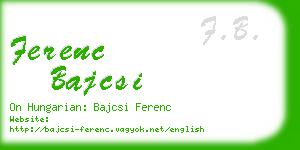 ferenc bajcsi business card